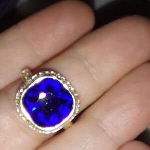 Elegant Silver and Blue Ring